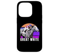 Custodia per iPhone 14 Pro Grande cavallo bianco, Corsa di cavalli, Santa Anita, Del Mar, Cavallo