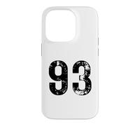 Custodia per iPhone 14 Pro Grande numero 93 per 93° compleanno novantatré anni 1993