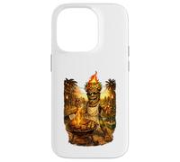 Custodia per iPhone 14 Pro Griglia da barbecue Tiki Man Master