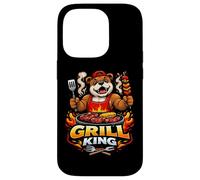 Custodia per iPhone 14 Pro Grill King Bulldog BBQ Mascotte Grafica