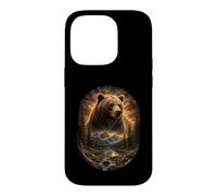 Custodia per iPhone 14 Pro Grizzly Bear Montagna Deserto Paesaggio Grizzly Bear
