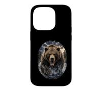 Custodia per iPhone 14 Pro Grizzly Bear Wilderness Wilderness Amante degli orsi di montagna