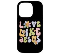 Custodia per iPhone 14 Pro Groovy Love Like Jesus Religious God Christian Graphic
