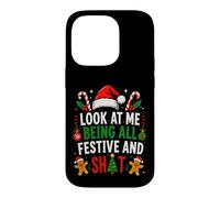 Custodia per iPhone 14 Pro Guardami mentre sono tutta festosa e un Natale merdamente divertente