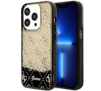 Custodia per iPhone 14 Pro Guess Liquid Glitter 4G nera
