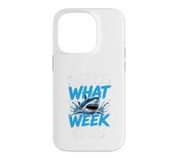 Custodia per iPhone 14 Pro Guess What Week it is - Cool Cartoon Shark Graphic