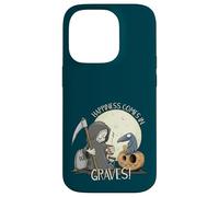 Custodia per iPhone 14 Pro Happiness Comes In Graves Gioco di parole di Halloween