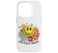 Custodia per iPhone 14 Pro Happy Face Flower Garden Grow Positive Smile Retro