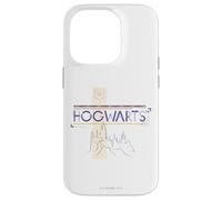 Custodia per iPhone 14 Pro Harry Potter Hogwarts Castle Line Drawing