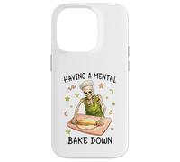 Custodia per iPhone 14 Pro Having a Mental Bake Down Skeleton Funny Baker Meme Baking