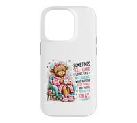 Custodia per iPhone 14 Pro Highland Cow Cura di sé Non preoccuparsi di ciò che qualcuno pensa
