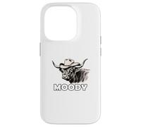 Custodia per iPhone 14 Pro Highland Cow Lover Moody Western Cattle Rancher
