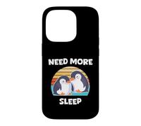 Custodia per iPhone 14 Pro Ho bisogno di più sonno Un pinguino che dorme carino coppia che dorme prima di andare a letto