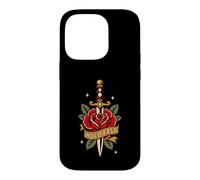 Custodia per iPhone 14 Pro Hold Fast Dagger Rose Traditional Tattoo Flash Old Ink