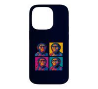 Custodia per iPhone 14 Pro Homo Habilis Pop Art Evoluzione umana precoce Handy Man