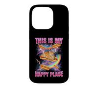 Custodia per iPhone 14 Pro Hotdog Meme Cat My Happy Place Bootleg Glizzy Hot Dog