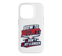 Custodia per iPhone 14 Pro How To Bunt, Hit a Dinger Funny Baseball Player Home Run Fun