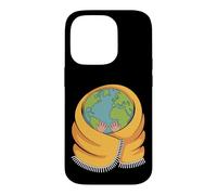 Custodia per iPhone 14 Pro Hug The World Earth avvolto in sciarpa design