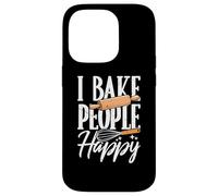 Custodia per iPhone 14 Pro I Bake People Happy Lover Kitchen Divertente Baking Pun Bakery