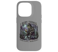 Custodia per iPhone 14 Pro I Bury Things Frog Gardener Dark Humor Shovel