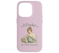 Custodia per iPhone 14 Pro I Crochet So I Don't Unravel Calming Hobby Knitting Craft