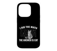 Custodia per iPhone 14 Pro I Did Math The Answer is Cat Mathematics Funny Math Cat