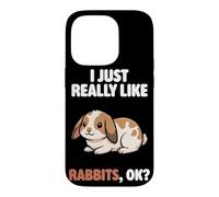 Custodia per iPhone 14 Pro I Just Really Like Rabbits Ok Animal Carino Mini Lop Coniglio