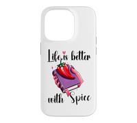 Custodia per iPhone 14 Pro I Like My Books Spicy Book Merch,Life is Better with Spice