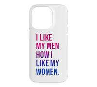 Custodia per iPhone 14 Pro I Like My Men How I Like My Women Bisexual Pride Bi Pride