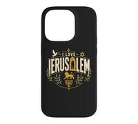 Custodia per iPhone 14 Pro I Love Gerusalemme Israele Ebraica Ebraica Art