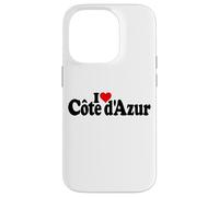Custodia per iPhone 14 Pro I LOVE HEART COTE D'AZUR LA RIVIERA FRANCESE NICE MONACO