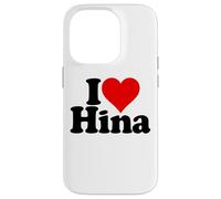 Custodia per iPhone 14 Pro I LOVE HEART HINA NOME SU UN TEE