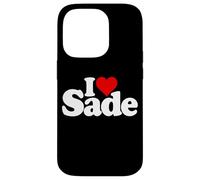 Custodia per iPhone 14 Pro I LOVE HEART SADE NOME SU UN TEE