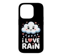 Custodia per iPhone 14 Pro I Love Rain Amante Pioggia Accogliente