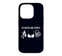 Custodia per iPhone 14 Pro I miei bisogni sono semplici pesca subacquea bikini birra oceano design