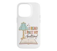 Custodia per iPhone 14 Pro I Read Past My Bedtime Bookworm Reader Librarian Retro