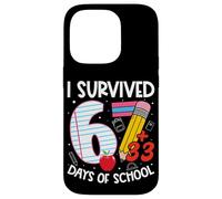 Custodia per iPhone 14 Pro I Survived 67 + 33 Days School Kids Funny 100th Day School