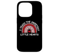 Custodia per iPhone 14 Pro I Teach The Sweetest Hearts Rainbow Teacher Valentine's Day