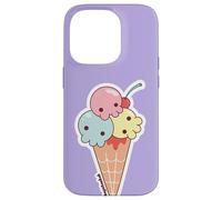 Custodia per iPhone 14 Pro Ice Cream Skull Spoopy Yami Kawaii Halloween Design, Pastel
