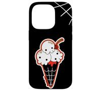 Custodia per iPhone 14 Pro Ice Cream Skull Spoopy Yami Kawaii Halloween Design, Spooky