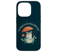 Custodia per iPhone 14 Pro I'd Stand in the Rain With You Frog Cute Frog Umbrella Love