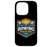 Custodia per iPhone 14 Pro Il canottaggio alimenta il mio motto dell'atleta della squadra Soul Row