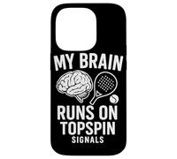 Custodia per iPhone 14 Pro Il mio cervello corre su segnali Topspin Padel