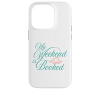 Custodia per iPhone 14 Pro Il mio fine settimana è prenotato Biblioteca degli amanti del libro di lettura