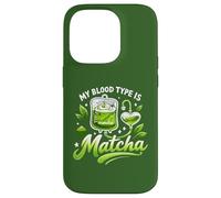 Custodia per iPhone 14 Pro Il mio gruppo sanguigno è Matcha IV Bag Green Latte Drink