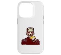 Custodia per iPhone 14 Pro Il mostro di Frankenstein mangia un taco, comico horror Food Mashup
