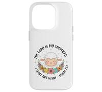 Custodia per iPhone 14 Pro Il Signore è il mio pastore, non aspetterò - Salmi 23:1