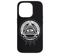 Custodia per iPhone 14 Pro illuminati tutti gli occhi vedenti cospirazione illusione piramide