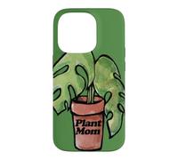 Custodia per iPhone 14 Pro Illustrazione di Monstera Plant Mom opera d'arte