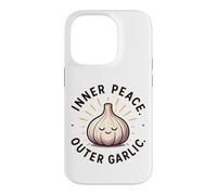 Custodia per iPhone 14 Pro Inner Peace Outer Aglio Divertente Amante Dell'aglio